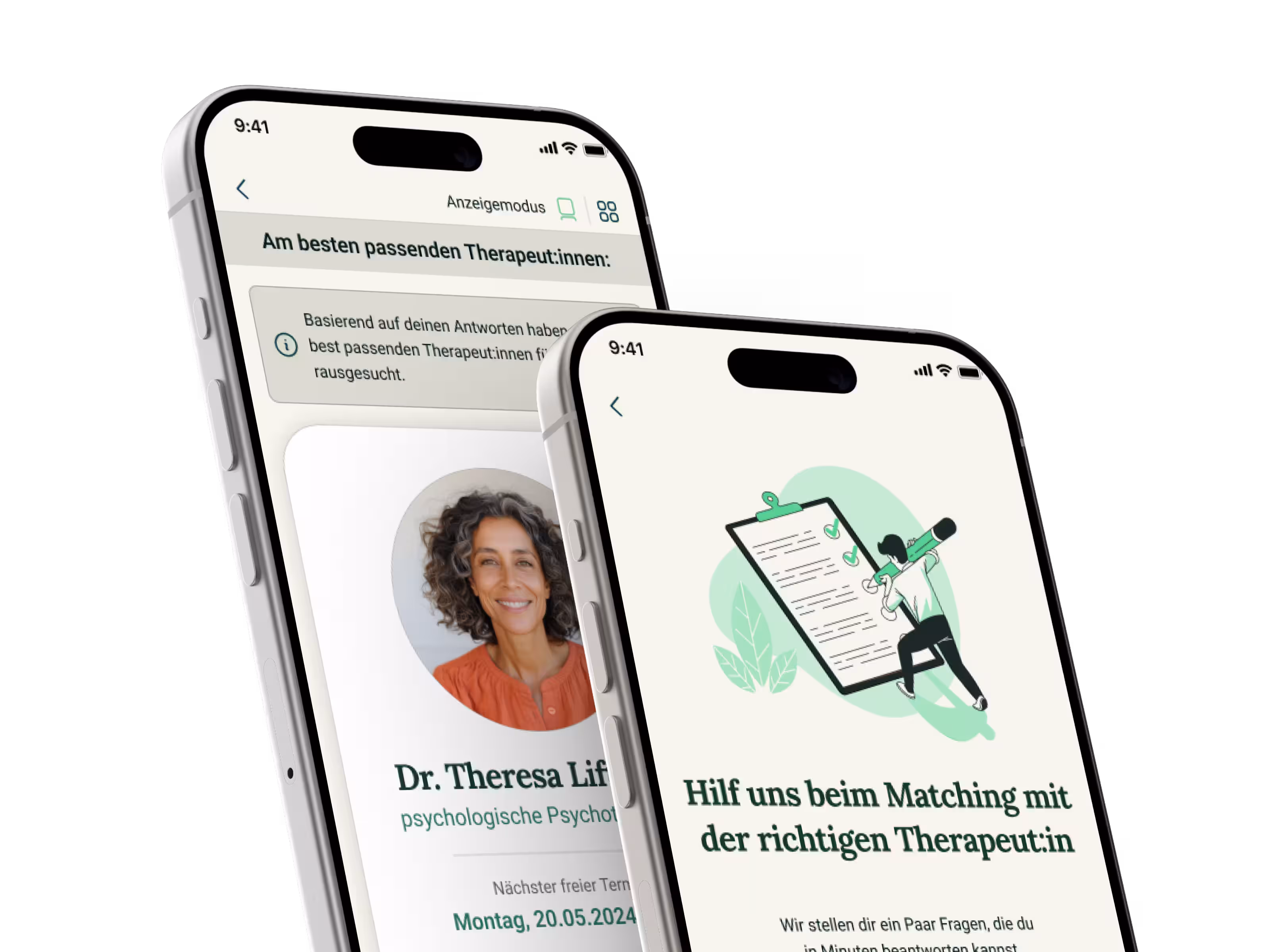 Device mockups showcasing the Therapy Lift App